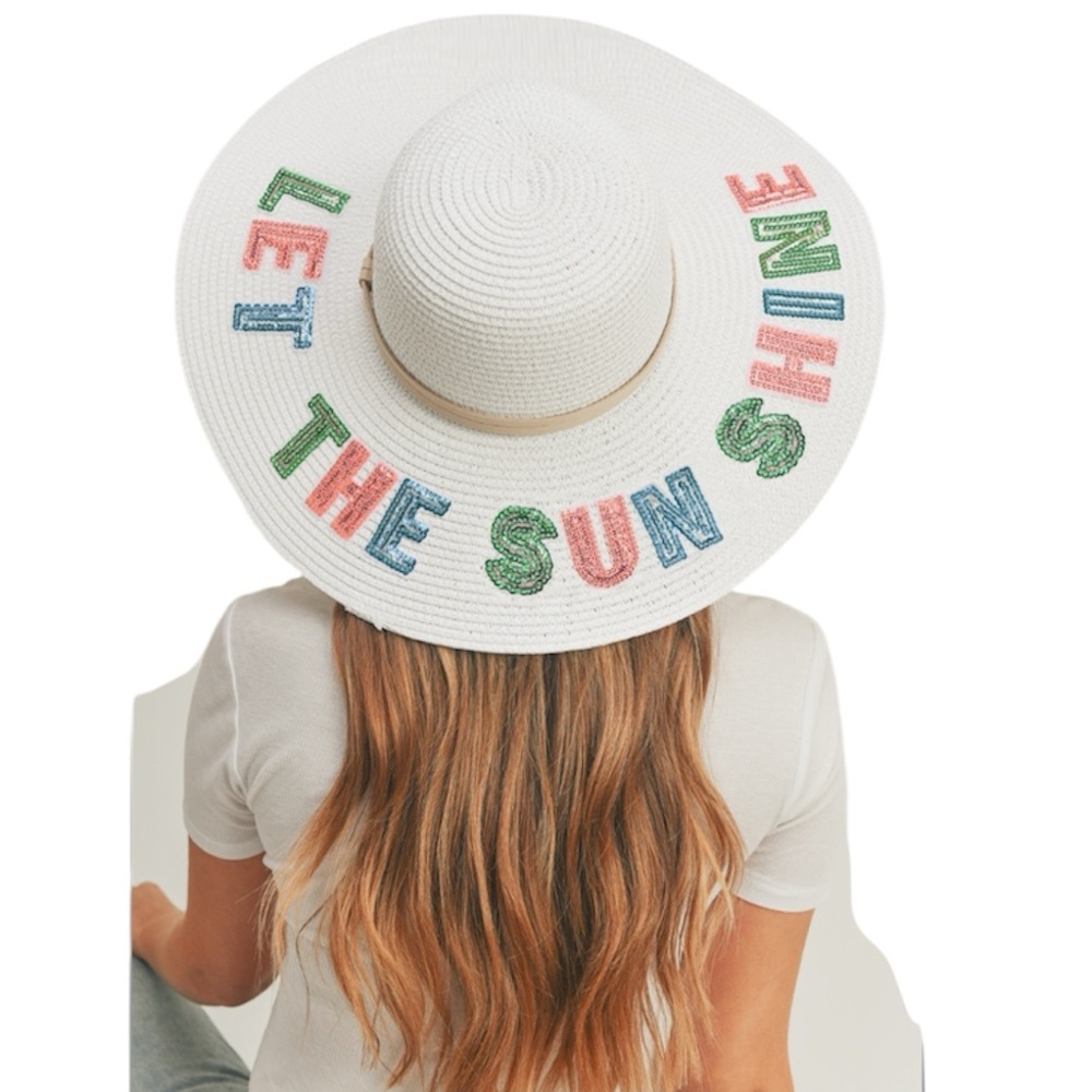 Styline Let The Sun Shine White Women’s Summer Hat